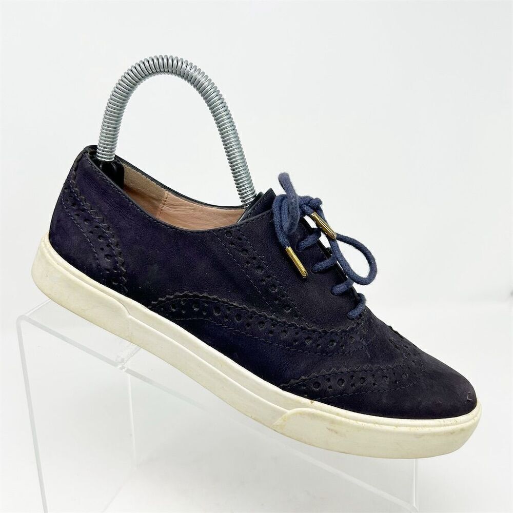 Kate Spade Women's Blue Suede Oxford Lace-Up Sneakers Size 6 Casual